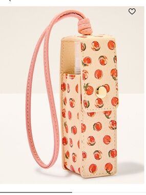 NEW VERA BRADLEY LIP BALM HOLDER WITH PINK STRAP